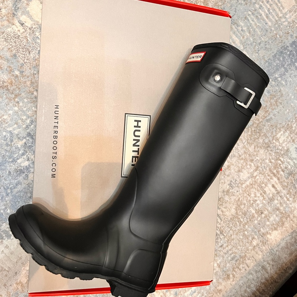New Hunter Boots- Black. With Original Box